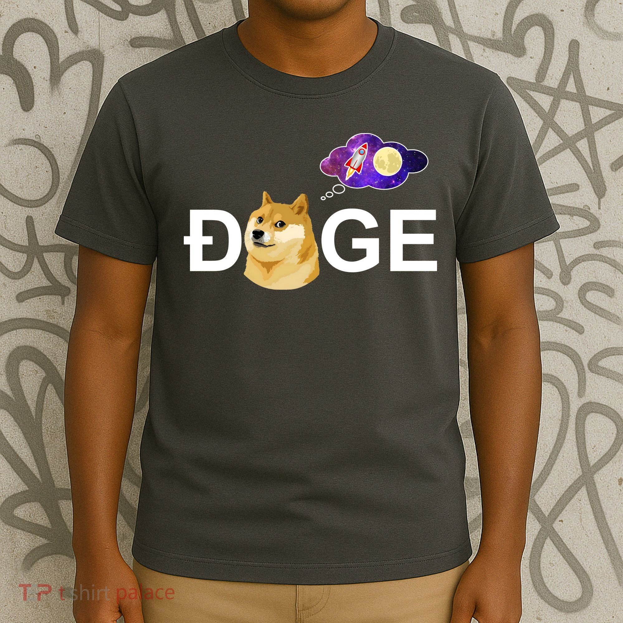 Doge To The Moon Galaxy Cryptocurrency T-Shirt