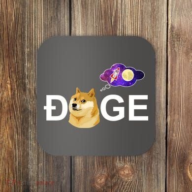 Doge To The Moon Galaxy Cryptocurrency Coaster