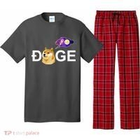 Doge To The Moon Galaxy Cryptocurrency Pajama Set thumb 0