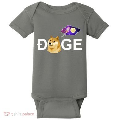 Doge To The Moon Galaxy Cryptocurrency Baby Bodysuit