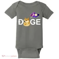 Doge To The Moon Galaxy Cryptocurrency Baby Bodysuit thumb 0