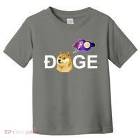 Doge To The Moon Galaxy Cryptocurrency Toddler T-Shirt thumb 0