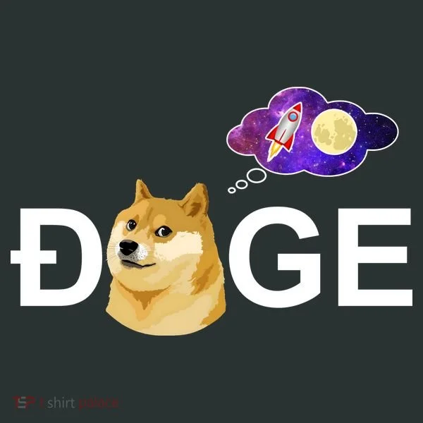 Doge To The Moon Galaxy Cryptocurrency Toddler T-Shirt