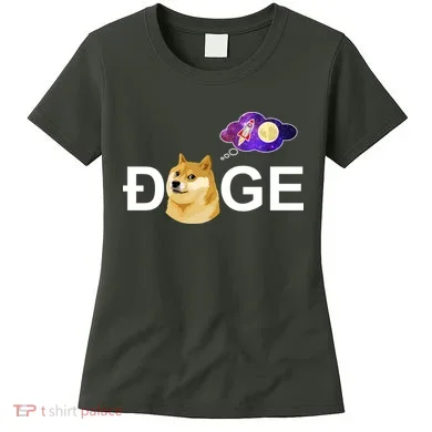 Doge To The Moon Galaxy Cryptocurrency Women's T-Shirt
