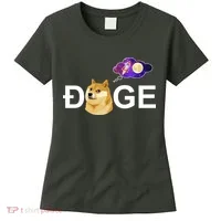 Doge To The Moon Galaxy Cryptocurrency Women's T-Shirt thumb 0