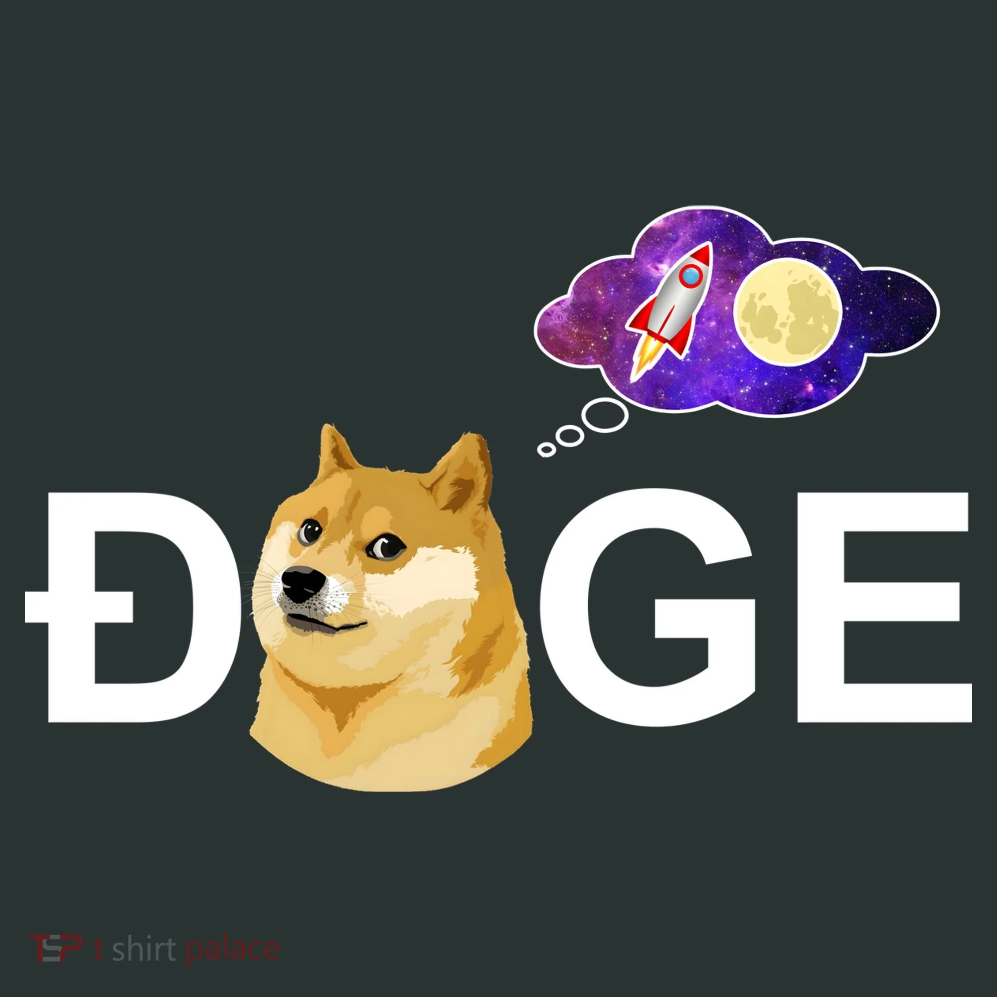 Doge To The Moon Galaxy Cryptocurrency Women's T-Shirt