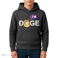 Doge To The Moon Galaxy Cryptocurrency Kids Hoodie thumb 4