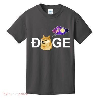 Doge To The Moon Galaxy Cryptocurrency Kids T-Shirt