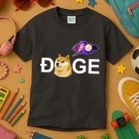 Doge To The Moon Galaxy Cryptocurrency Kids T-Shirt thumb 3