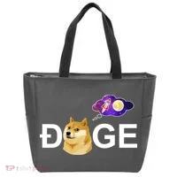 Doge To The Moon Galaxy Cryptocurrency Tote Bag thumb 0