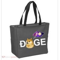 Doge To The Moon Galaxy Cryptocurrency Tote Bag thumb 2