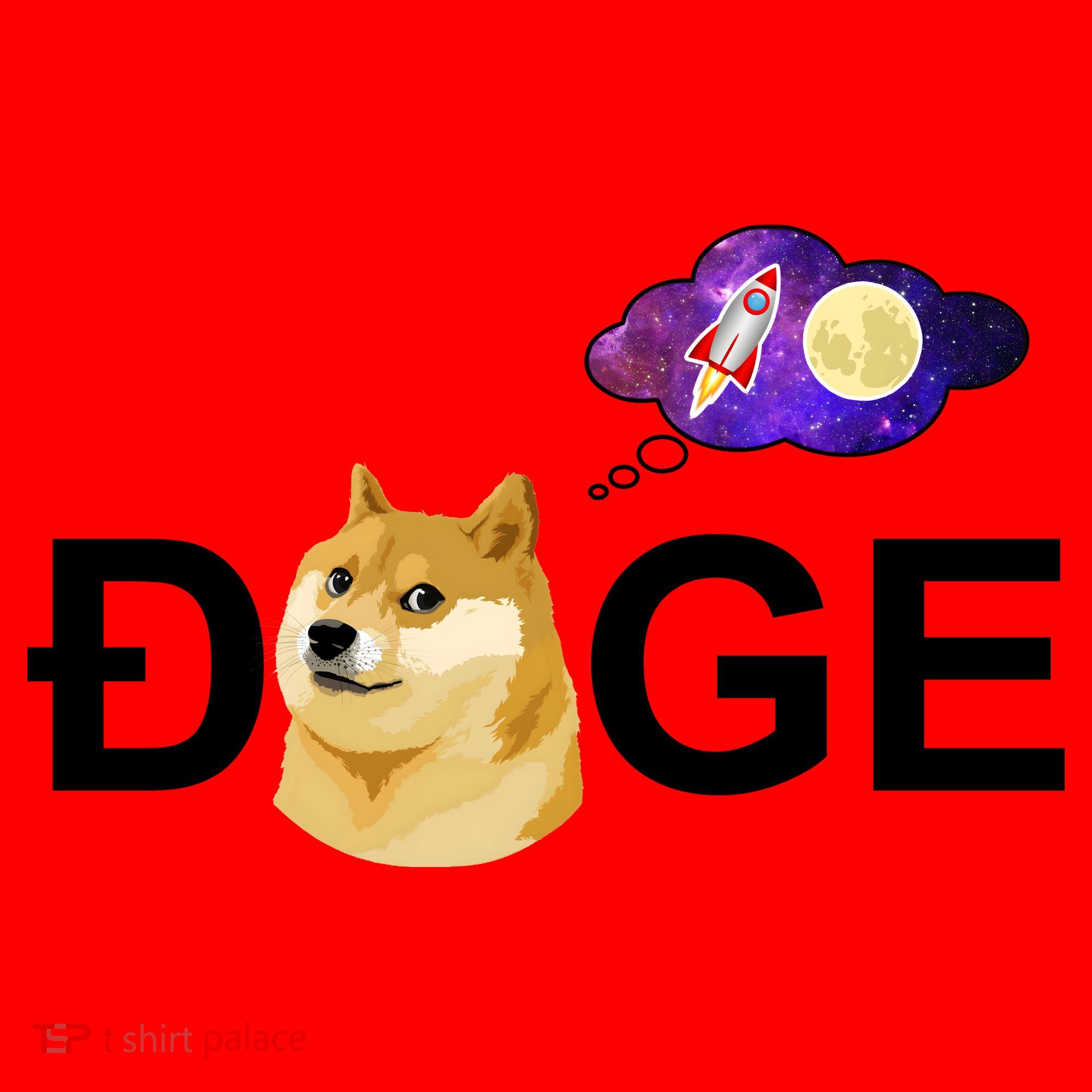 Doge To The Moon Galaxy Cryptocurrency Santa Hat