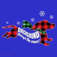 Dachshund Through The Snow Doxie Dog Plaid Christmas Gift Baby Bodysuit thumb 2