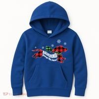 Dachshund Through The Snow Doxie Dog Plaid Christmas Gift Kids Hoodie thumb 0