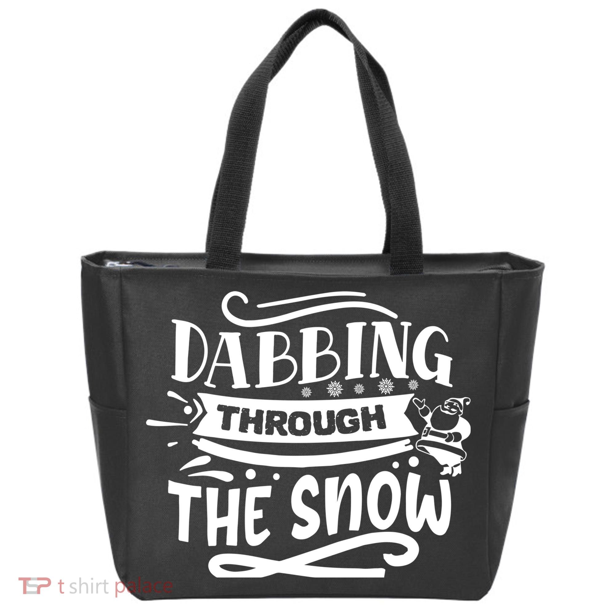 Dabbing Through The Snow Santa Claus Tote Bag