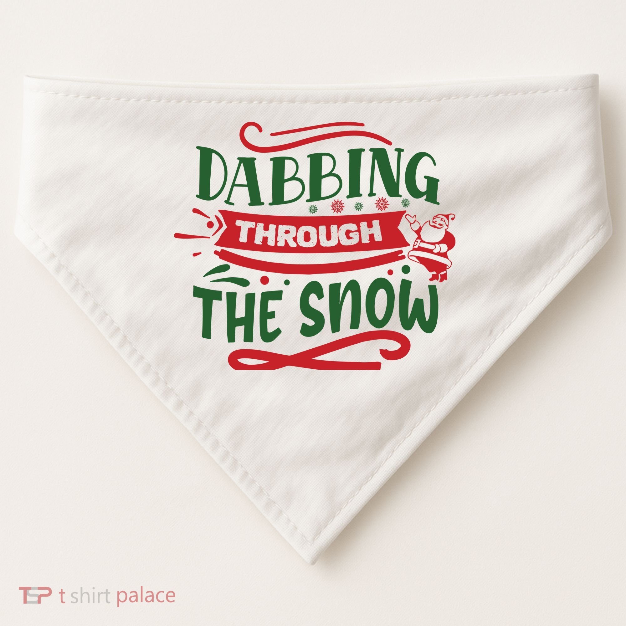 Dabbing Through The Snow Santa Claus USA-Made Doggie Bandana