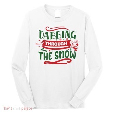 Dabbing Through The Snow Santa Claus Long Sleeve Shirt