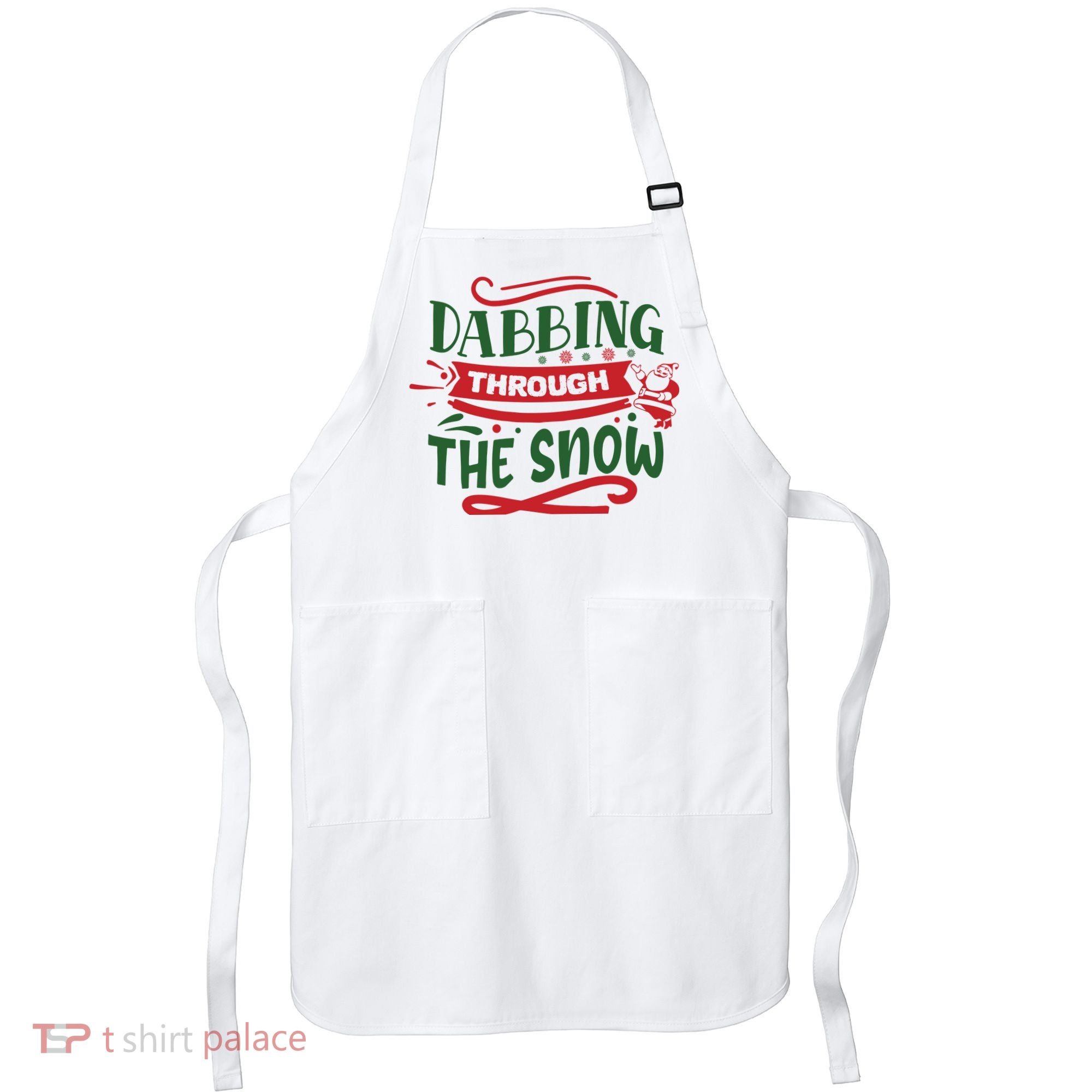 Dabbing Through The Snow Santa Claus Apron