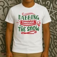 Dabbing Through The Snow Santa Claus T-Shirt thumb 3