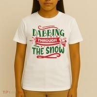 Dabbing Through The Snow Santa Claus T-Shirt thumb 4