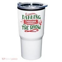 Dabbing Through The Snow Santa Claus Tumbler thumb 0