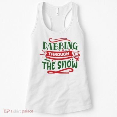 Dabbing Through The Snow Santa Claus Women's Tank Top