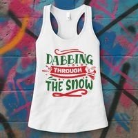 Dabbing Through The Snow Santa Claus Women's Tank Top thumb 3