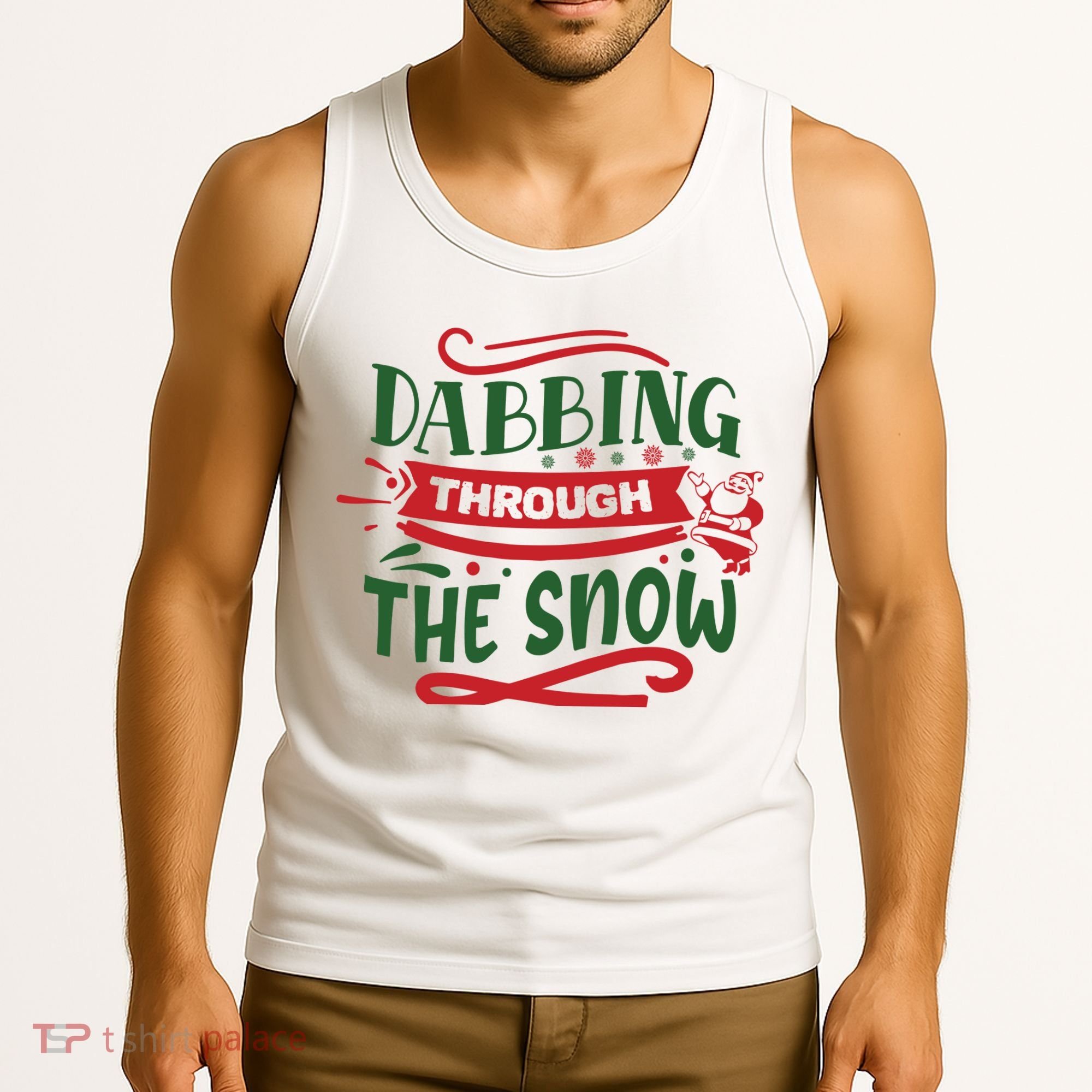 Dabbing Through The Snow Santa Claus Tank Top