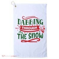 Dabbing Through The Snow Santa Claus Golf Towel thumb 0