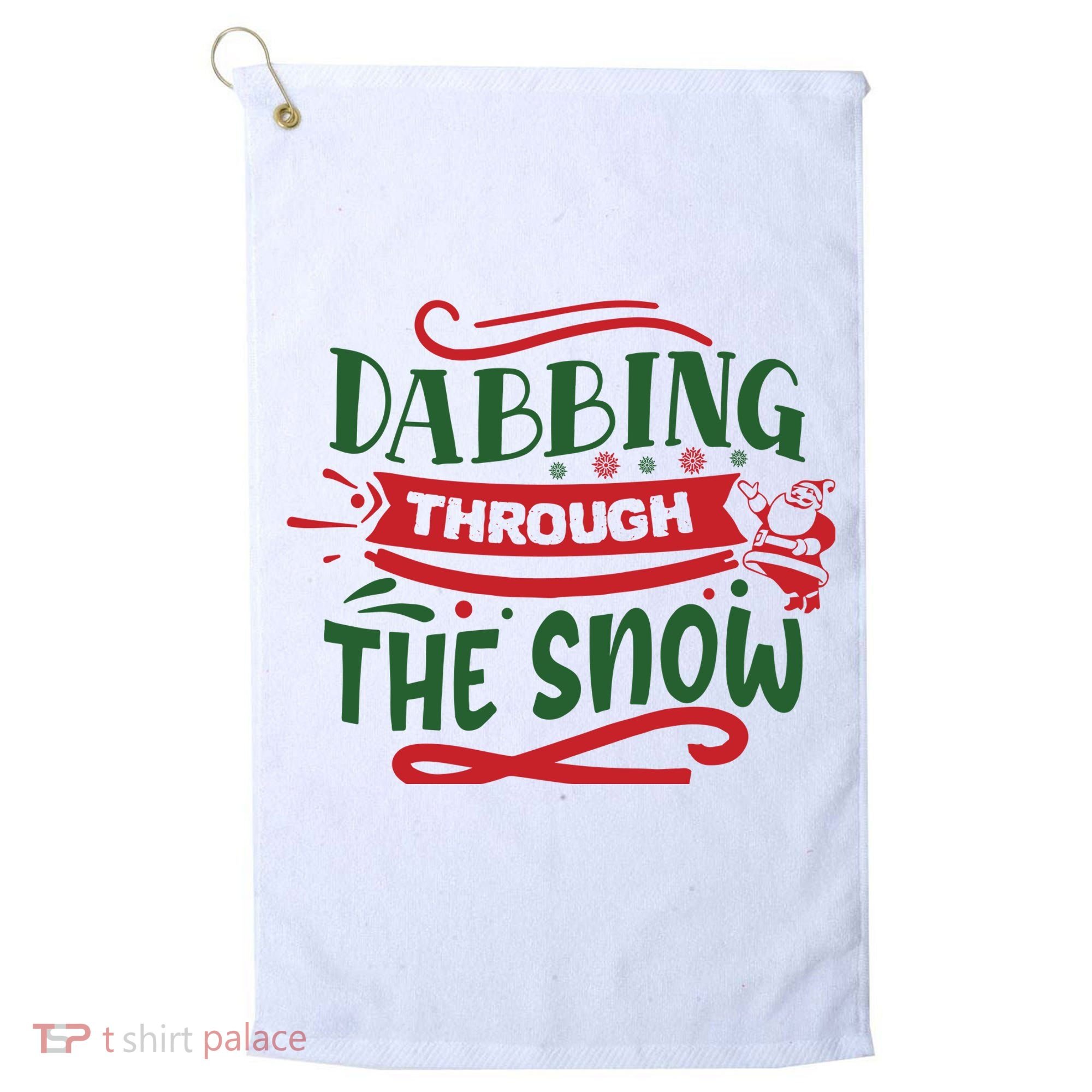 Dabbing Through The Snow Santa Claus Golf Towel
