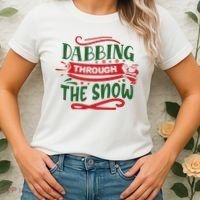 Dabbing Through The Snow Santa Claus Women's T-Shirt thumb 2