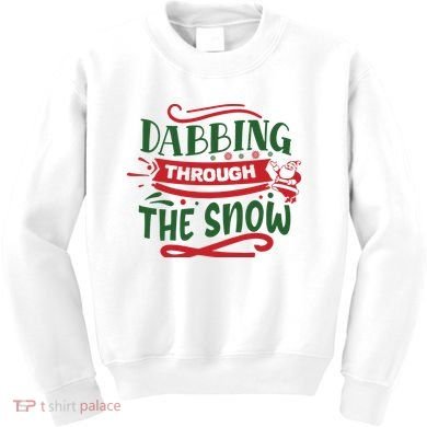 Dabbing Through The Snow Santa Claus Kids Sweatshirt