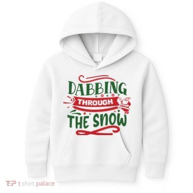 Dabbing Through The Snow Santa Claus Kids Hoodie