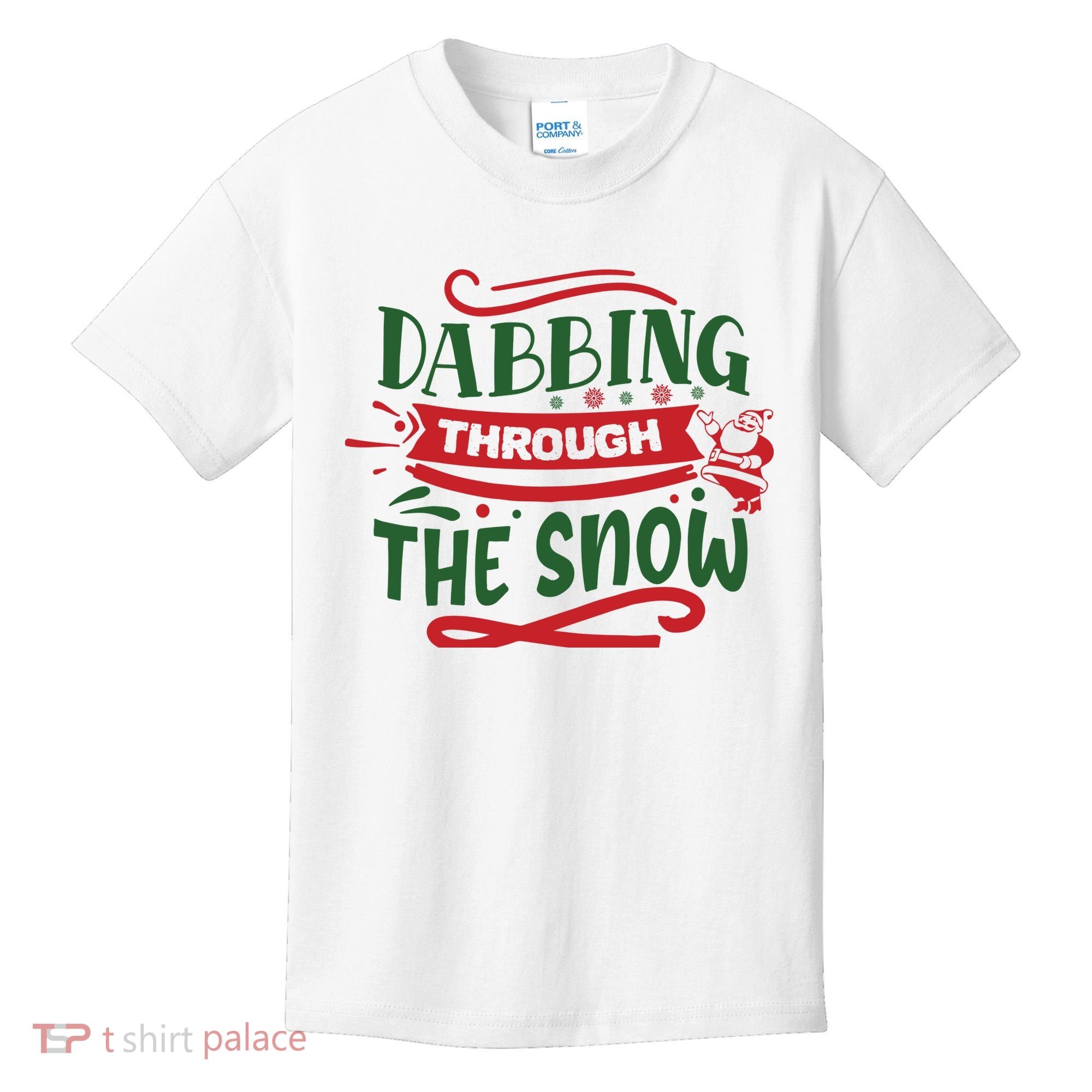 Dabbing Through The Snow Santa Claus Kids T-Shirt