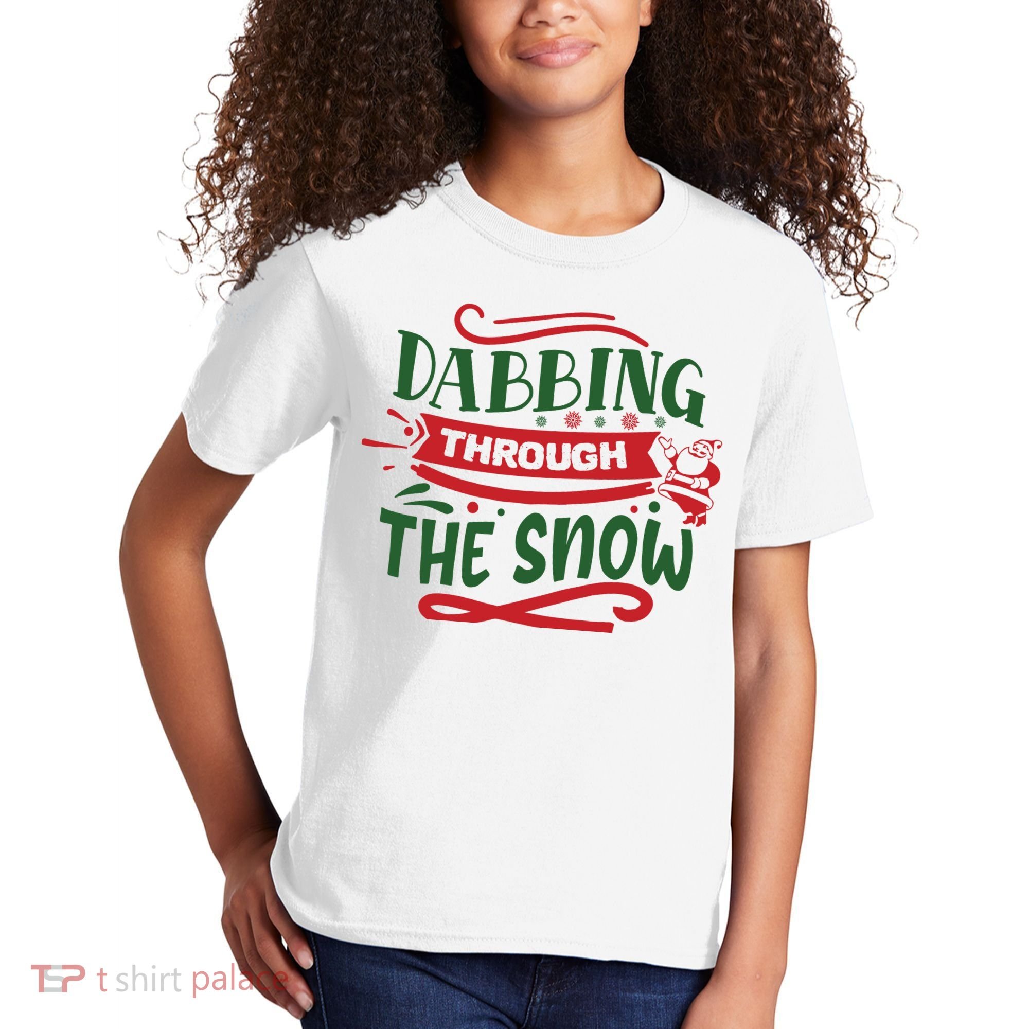 Dabbing Through The Snow Santa Claus Kids T-Shirt