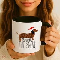 Dachshund Through The Snow Coffee Mug thumb 3