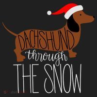 Dachshund Through The Snow Golf Towel thumb 3