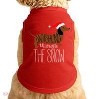 Dachshund Through The Snow Doggie Tank thumb 0