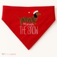 Dachshund Through The Snow USA-Made Doggie Bandana thumb 0