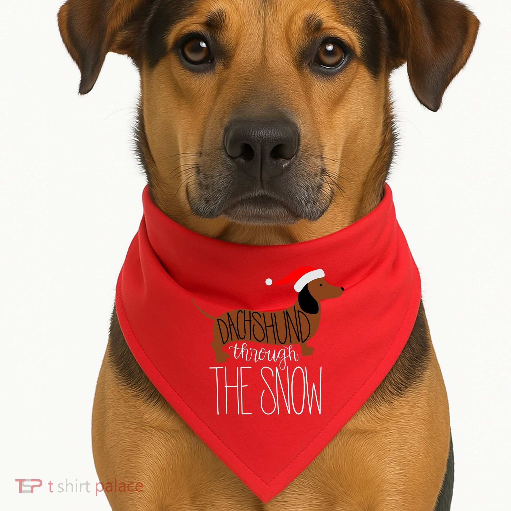 Dachshund Through The Snow USA-Made Doggie Bandana