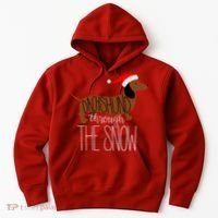 Dachshund Through The Snow Hoodie thumb 0
