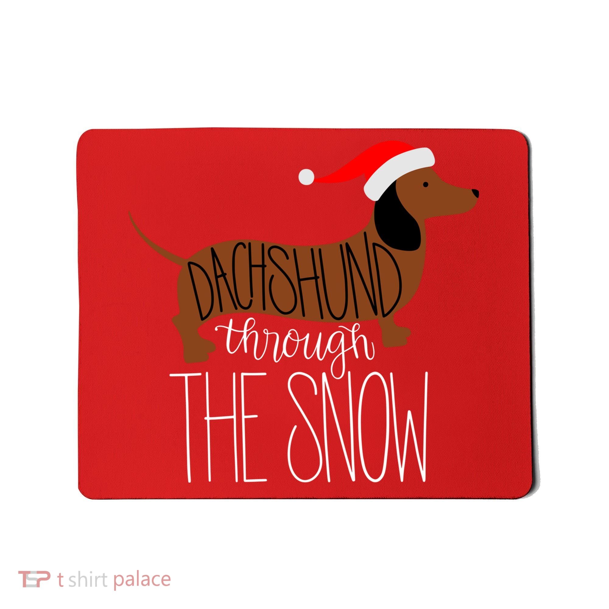 Dachshund Through The Snow Mousepad