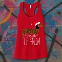 Dachshund Through The Snow Women's Tank Top thumb 3