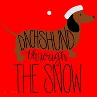Dachshund Through The Snow Santa Hat thumb 1