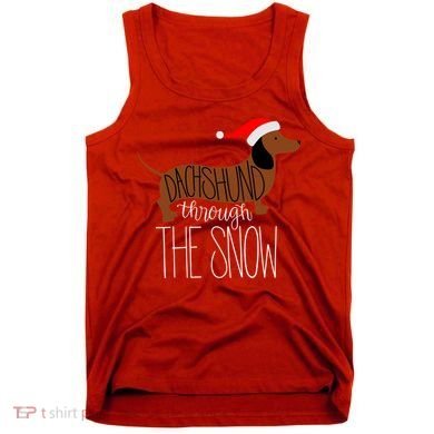 Dachshund Through The Snow Tank Top
