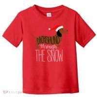 Dachshund Through The Snow Toddler T-Shirt thumb 0