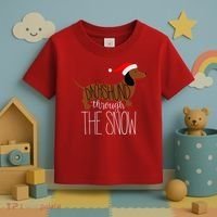 Dachshund Through The Snow Toddler T-Shirt thumb 3