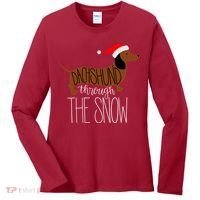 Dachshund Through The Snow Women's Long Sleeve Shirt thumb 0
