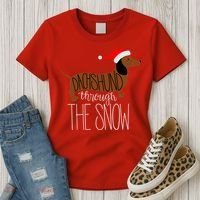 Dachshund Through The Snow Women's T-Shirt thumb 3