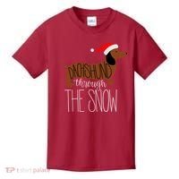 Dachshund Through The Snow Kids T-Shirt thumb 0